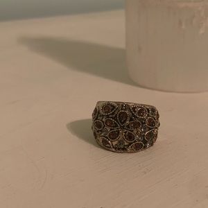 Gold rhinestone ring